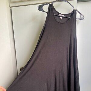 Black Loose Casual Dress with pockets